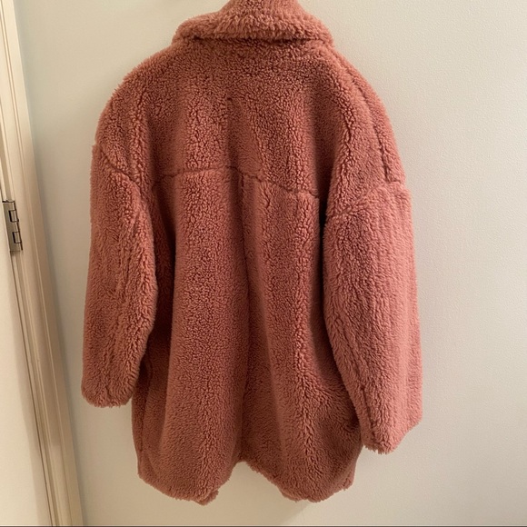 Topshop oversized teddy bear fleece coat - Picture 4 of 5